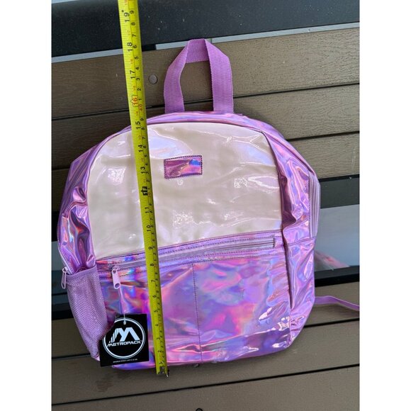 Metropack girl’s pink chrome Backpack new - Picture 2 of 8